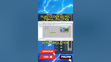 Flag Clock LS Glofa PLC _T10ms, _T1s, _T10s With Simulation #shorts #youtube #plc #programming