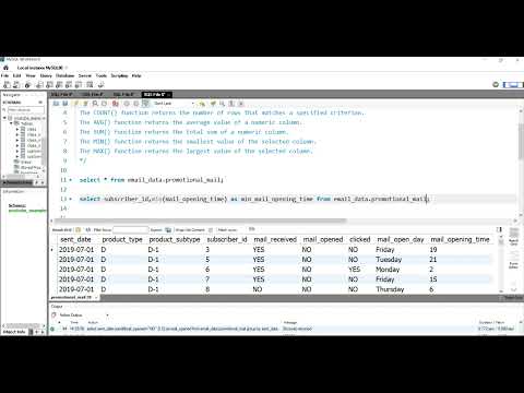 How to calculate Minimum in SQL | SQL MIN() Function | SQL MIN() With Group By | #SQLMIN()