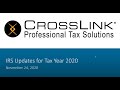 IRS Updates for Tax Year 2020 (11.24.20 Update)