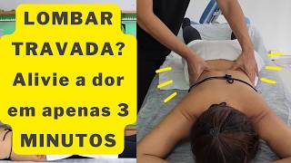 LOMBAR TRAVADA? Alivie a dor em apenas 3 MINUTOS (Automassagem)