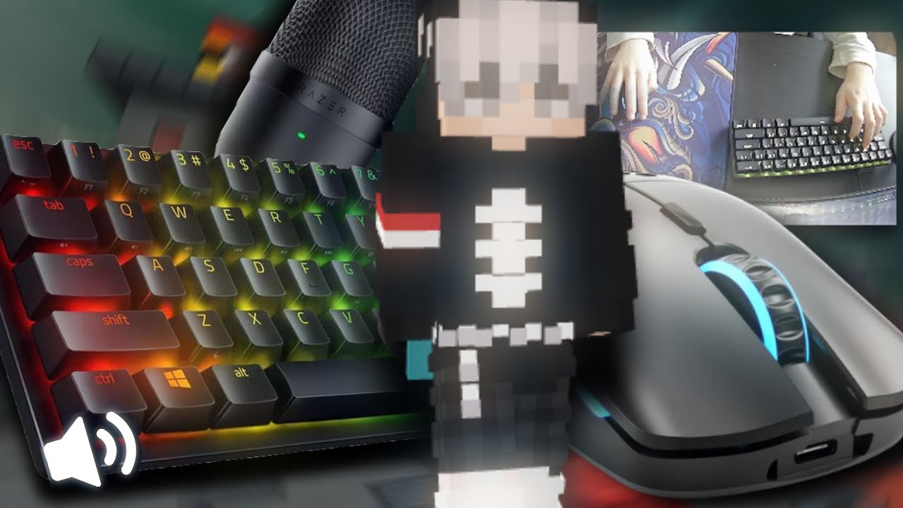 1500FPS Clicky Keyboard + Mouse Sounds ASMR l Bedwars