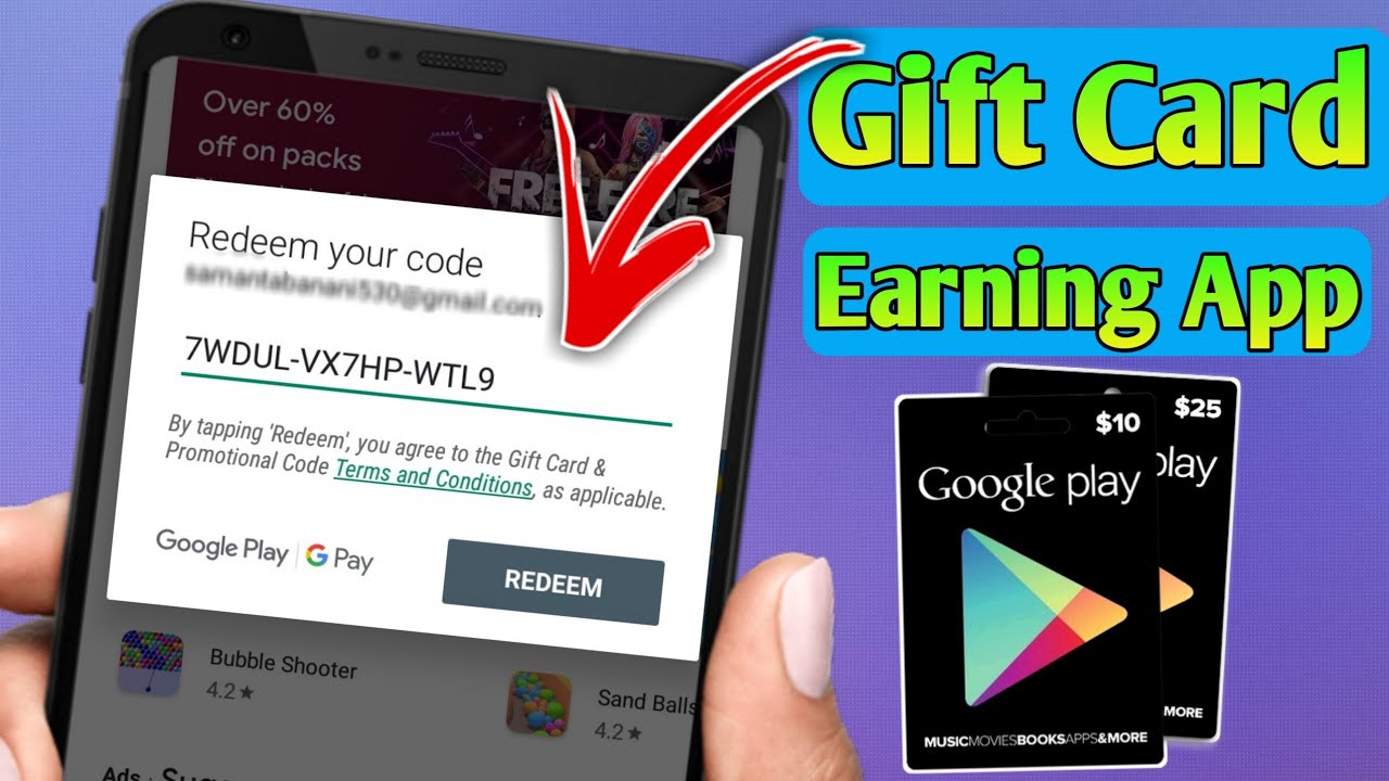 watch videos to earn gift cards ! play store free Redeem codes ! google