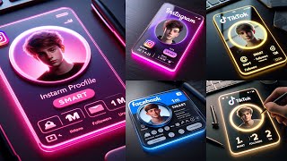 Social Media Trending Profile Glass Id Card Photo Editing Bing Ai Image