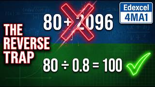Reverse Percentages & Multipliers: Edexcel IGCSE Maths 4MA1