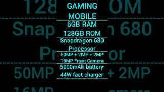 ??6GB RAM 128GB ROM??Snapdragon 680 Processor | 50MP + 2MP + 2MP | 5000mAh battery |44W fast charger