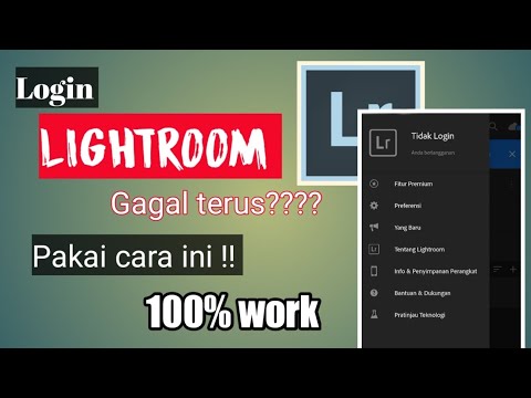 login lightroom error terus??? Berikut caranya!!