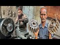 This Expert Mechanic is Making Spur Gear From Old Ships High Strength Sheet See It