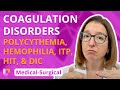Polycythemia, Coagulation Disorders (Hemophilia, ITP, HIT, DIC) - Medical-Surgical - Cardiovascular