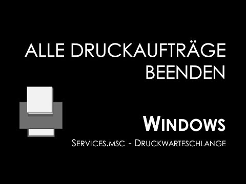 Druckaufträge abbrechen - Windows - services.msc