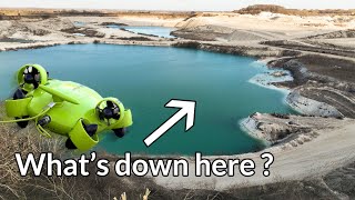 What's in this quarry lake ? - Underwater drone