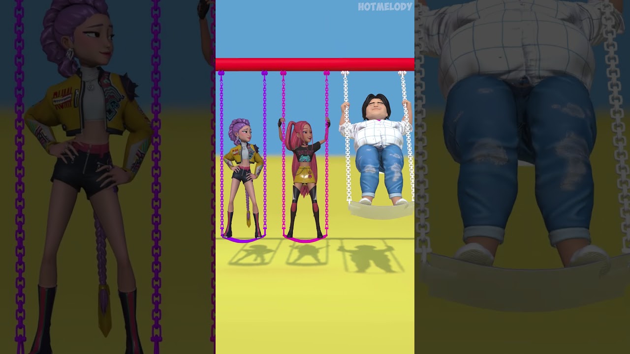 Fat Jinu in Swing Challenge 😲😁 (KPop Demon Hunters) #sodapop #kpopdemonhunters #sajaboys