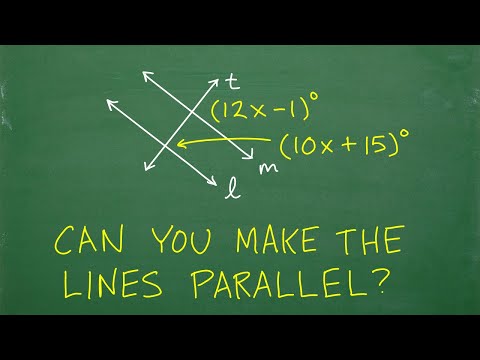 Parallel lines – what is the value that makes the lines parallel?
