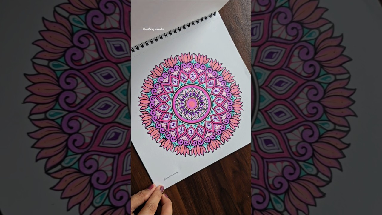My design from Brustro Mandala Colouring Book 2.0