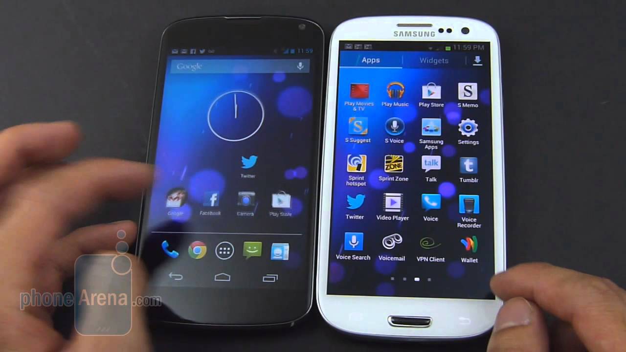 Google Nexus 4 vs Samsung Galaxy S III YouTube