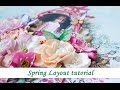 Mixed Media Spring layout - step by step tutorial