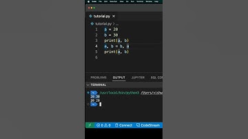 Interview question swap variables in python in 10 seconds #shorts #coding #datacodeacademy