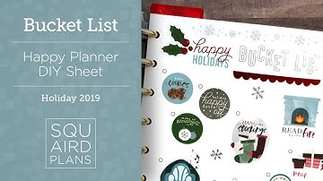Holiday Bucket List :: Plan with Me :: Happy Planner DIY Sheet