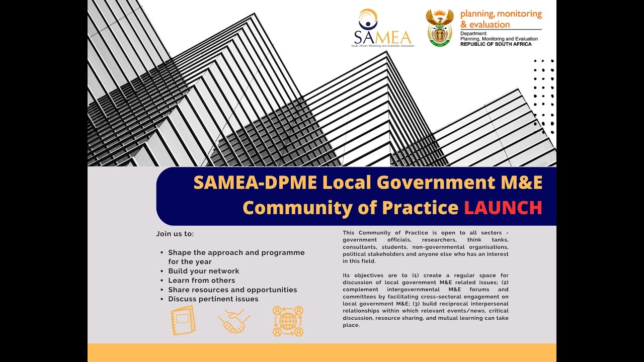 DPME SAMEA Local Govt M&E CoP online launch
