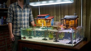 This is A Miniature Aquarium House Decoration that I Made Myself (DIY).