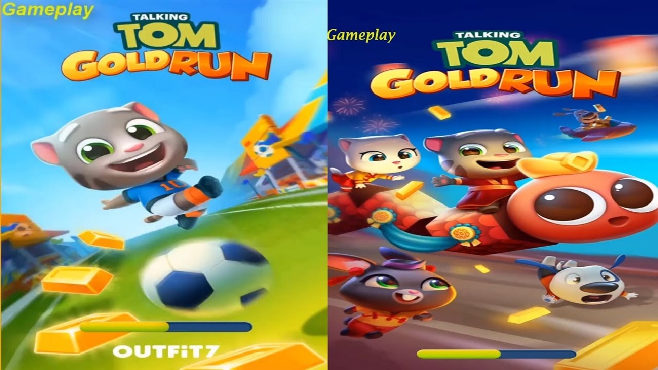 Talking Tom Gold Run old version VS New Snake Off Tom Chasing for Snakes WORLD CUP2018  Football TOM
