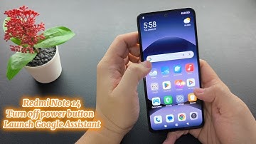 Redmi Note 14 Turn off power button  Launch Google Assistant