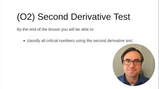 MTH 141 Prep - Second Derivative Test