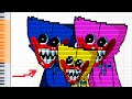 Triple Huggy Wuggy on the piano (FNF Mod / Poppy Playtime)