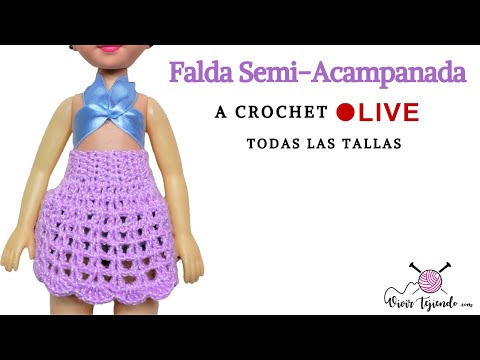 Aprende a tejer Falda a Crochet Todas Las Tallas - Vivirtejiendo
