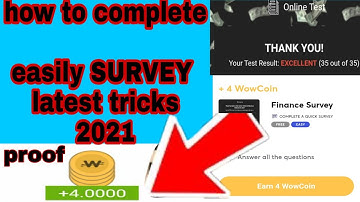 How to complete Finance SURVEY Easily Latest SURVEY 2021#wowapp