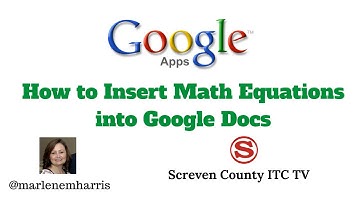 How to insert Math Equations into Google Docs