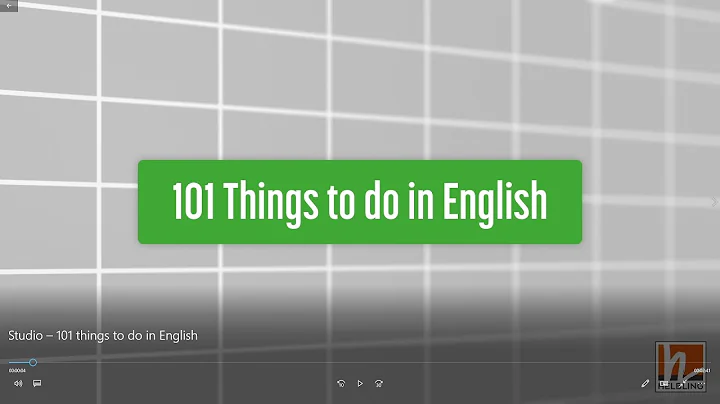 Studio  101 Things to do in English