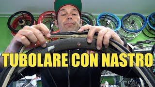 COME MONTARE IL TUBOLARE BICI CORSA CON IL NASTRO ADESIVO - YouTube