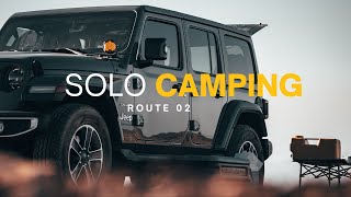 Route 02 | Overlanding in a Jeep Wrangler (4K): Mountain Top Camping | Discovering new spot