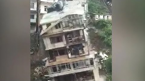 Watch: Multi-Storey Building Collapses Due To Landslide In Shimla