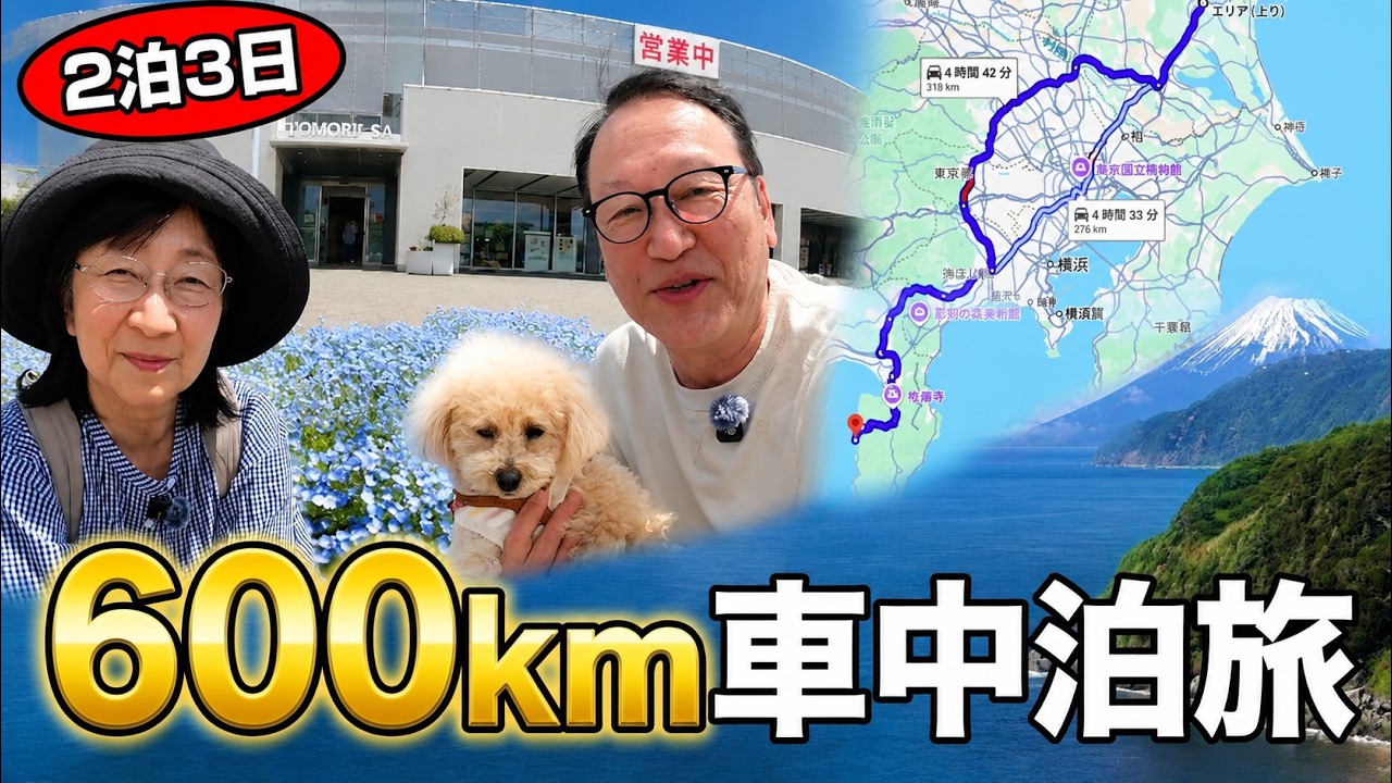 【60代夫婦】愛犬と600km。人生最高だった2泊3日キャンピングカー旅