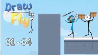 Draw Fly Walkthrough Level 31–34 🔥 The Chaos Begins! #drawfly #weegoon #puzzlegame 
