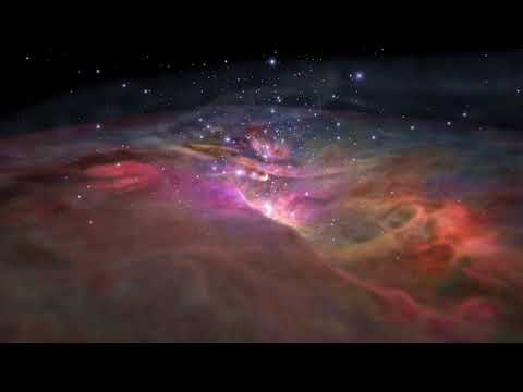 Flight Through Orion Nebula in Visible and Infrared Light