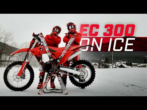 GASGAS EC 300 on Ice | Extreme Ski Race Madness