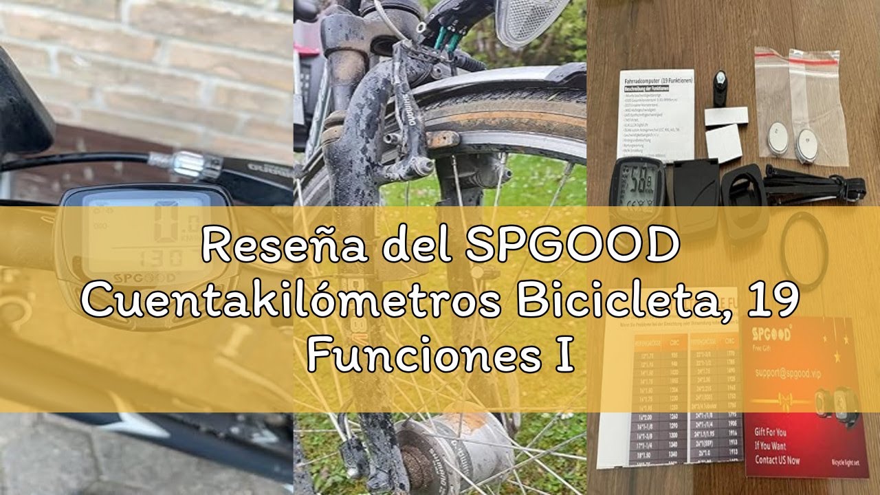 Reseña del SPGOOD Cuentakilómetros Bicicleta, 19 Funciones IP54 Resistente Al Agua, Velocimetro Bici