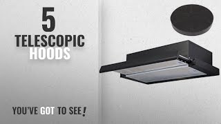 Top 10 Telescopic Hoods [2018]: SIA 60cm Telescopic Integrated Black Cooker Hood Extractor Fan +