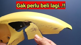 Luar biasa..!! Ada 2 cara memperbaiki/reparasi spakbor/bodi motor pecah,patah hasilnya rapi dan kuat