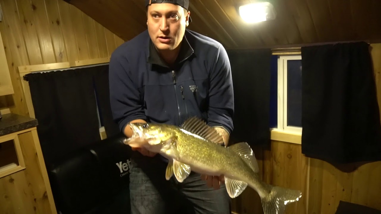 Lake Ice House Walleyes Matt Reinertson Fishing Rentals