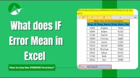 How to Use the IFERROR Function for Error Handling | Excel Tutorial