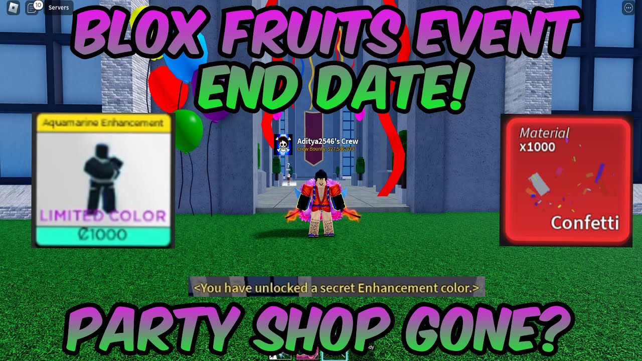 blox fruits – Montando a Sua Festa Oficial