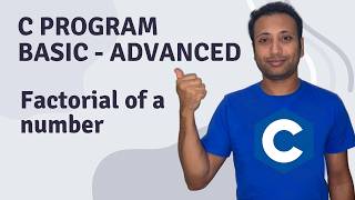 C Program English Tutorial 67 : Factorial of a number
