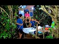 Diguyur hujan deras, bermalam di shelter bertingkat pinggir sungai, relaxing rain sound
