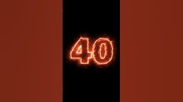 40 Second Countdown Timer with  Beep sound and Alarm Digital Clock Green Fire Flame glowing number.