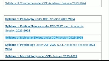 CU New CCF Syllabus Download (All Subject) 🔥 | CU New Syllabus 2023 | CCF Cource 2023-24