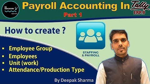 Payroll Part 1.How to Create Employees groups,Employees, Units work,Attendance Type in Tally#Tally