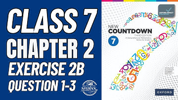 Countdown 7 Exercise 2B Question 1-3 | New countdown third edition | oxford | Math with Afshan